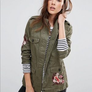 Embroidered utility jacket